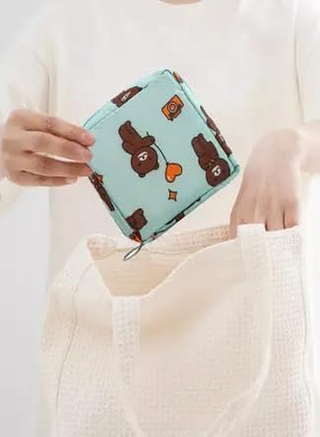 ARMAR Sanitary Napkin Storage Bag, 3Pcs Zipper Menstrual Pad Bag Portable Napkin Storage for Purse First Period Kit for Teen Girls Store Sanitary Pads for Women. (Blue, Pink,White, 1.0, count) - Image 2